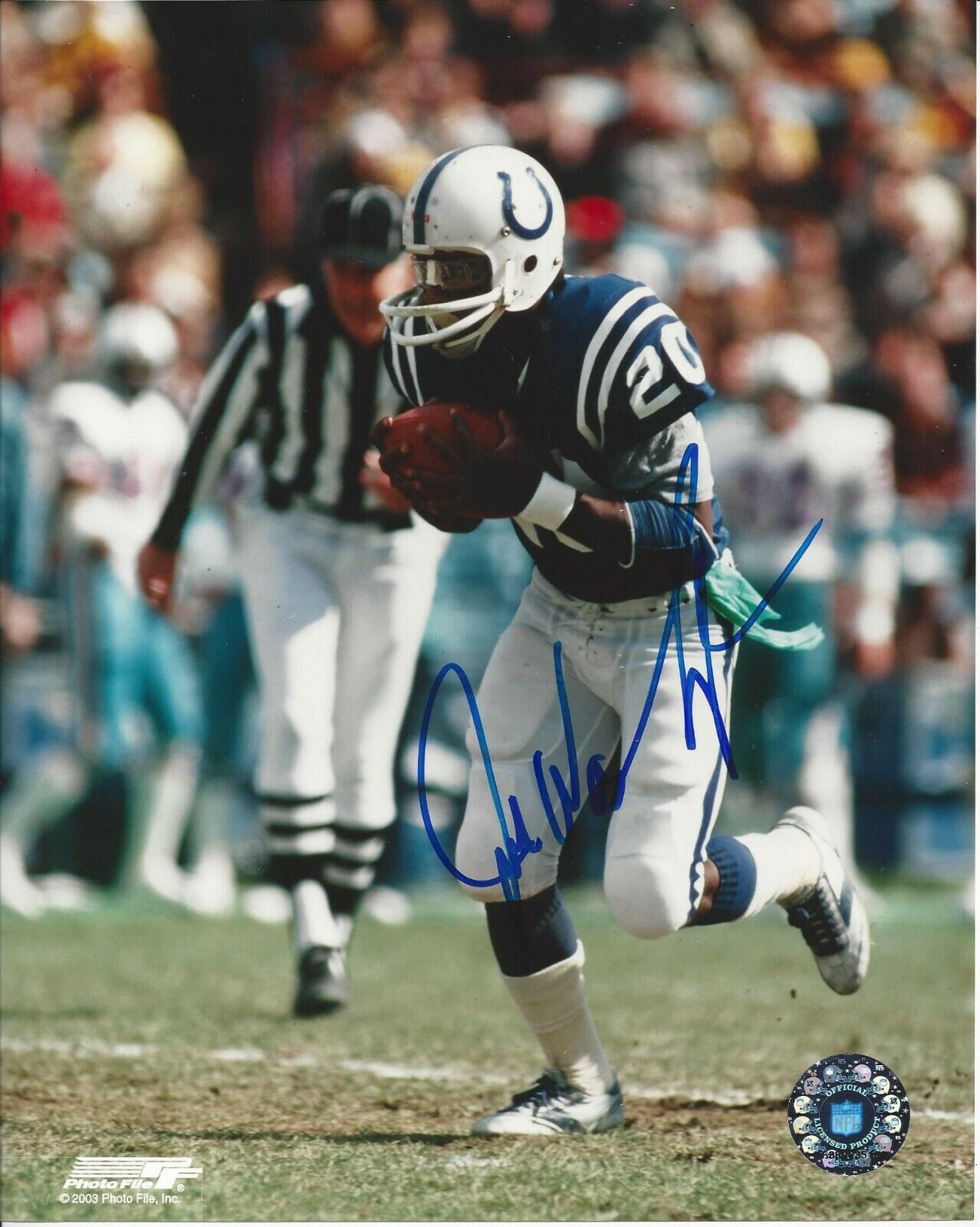 Joe Washington Autographed 8x10 Baltimore Colts#1