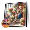 Diamond Painting-DIY Full Round Drill Garden Old Lady