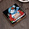 Diamond Painting Snowman Leather Notecard Box Gem Art Sticky Note Holder