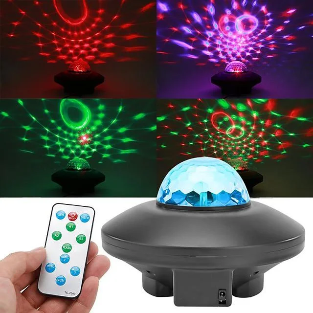 Colorful Starry Sky Rotation Projector Light LED Bluetooth Sound Remote Control Music Player Night Lamp Projection Night Light