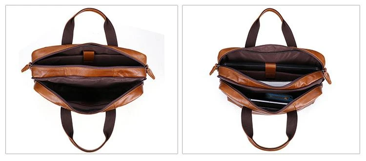 Retro Handmade Genuine Leather Men's Business Laptop Bag