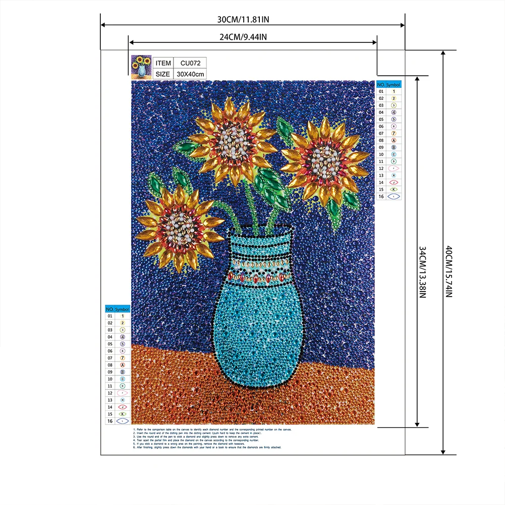 Diamond Painting - Full Crystal Rhinestone - Sunflower(30*40cm)
