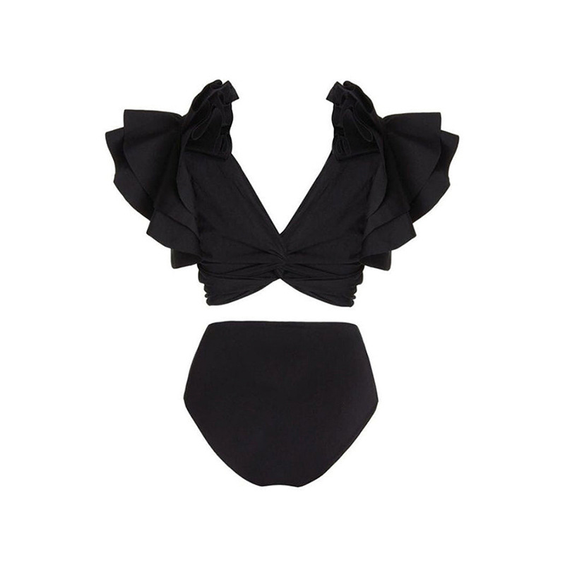 Rotimia Elegant Silhouette Black Swimsuit