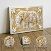 DIY Pearl Painting Elephant for Home Wall Decor with Frame(20x30cm)