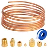 72 Inch Oil Pressure Line Gauge Kit Copper Set of Copper Tube and Threaded Parts