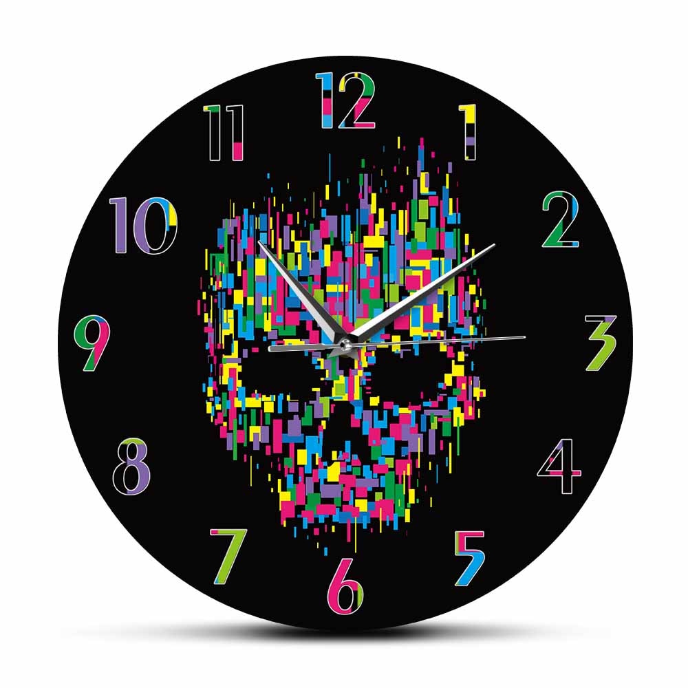 

Colorful Melting Skull - Frameless Acrylic Wall Clock, 501 Original
