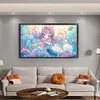 Mermaid Cute Girl-9CT Stamped Cross Stitch 90*50cm/35.43*19.69in(Big Size)