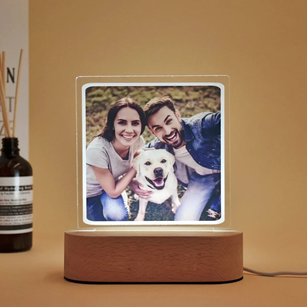 Custom Photo Frame With 3D Lamp Customized Photo Frame With Light Living Room decoration For Wedding Anniversary Birthday Gifts