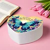 Butterfly DIY Diamond Painting Heart-Shaped Jewelry Box Decorative Storage Case