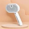3 in 1 Pet Steam Brush with Release Button Pet Spray Hair Removal Comb Cat Brush