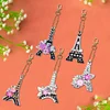 Diamond Painting Keychain-DIY 5pcs Double-sided Diamond Eiffel Tower for Carry
