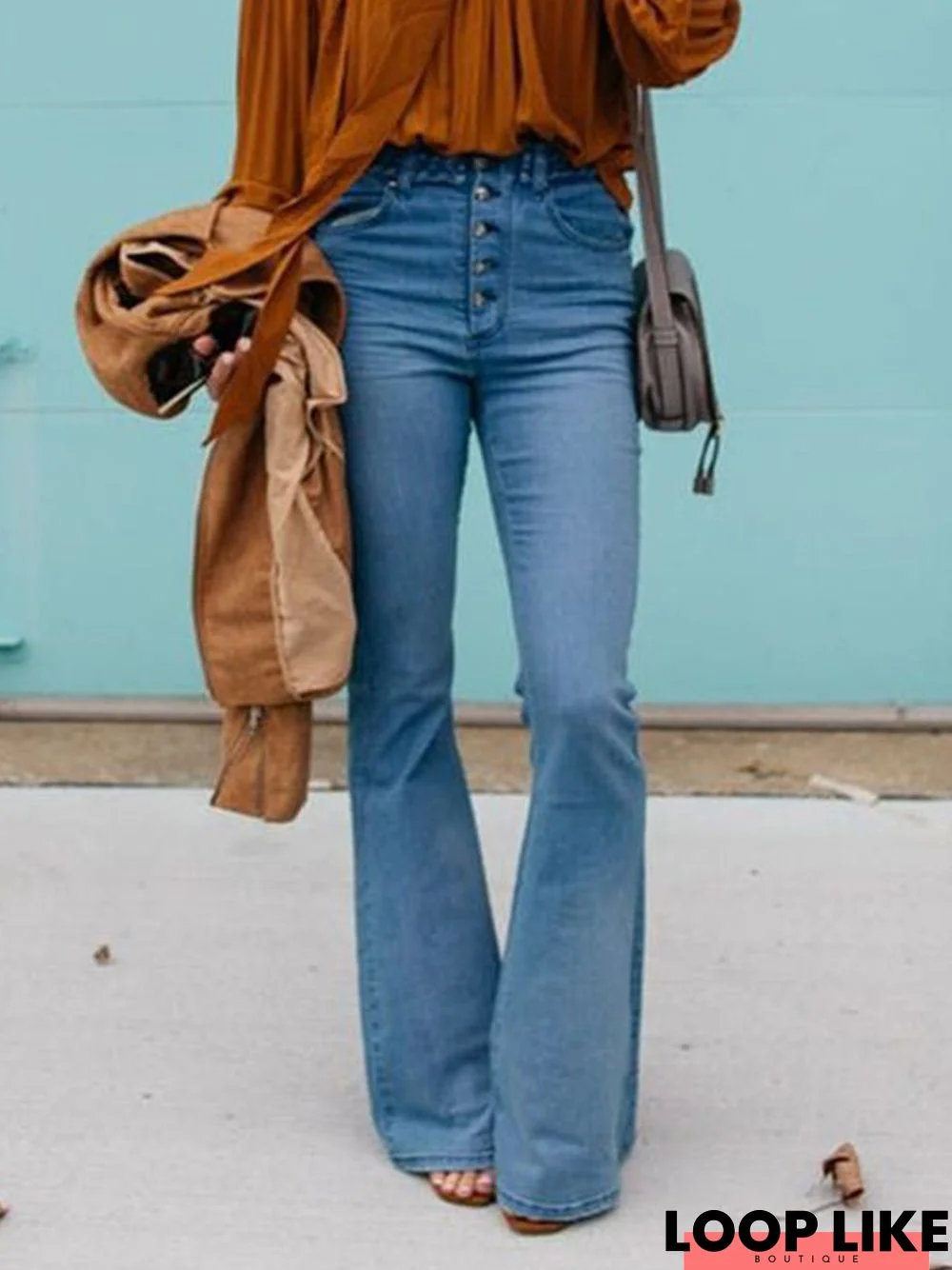 Vintage casual denim flared Jeans