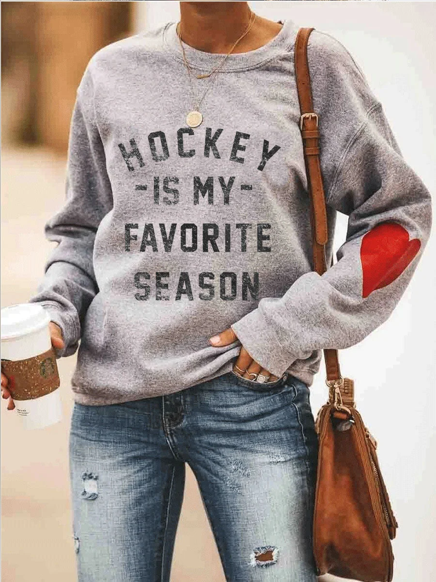 Hockey is my Favorite Season Heart Sweatshirt