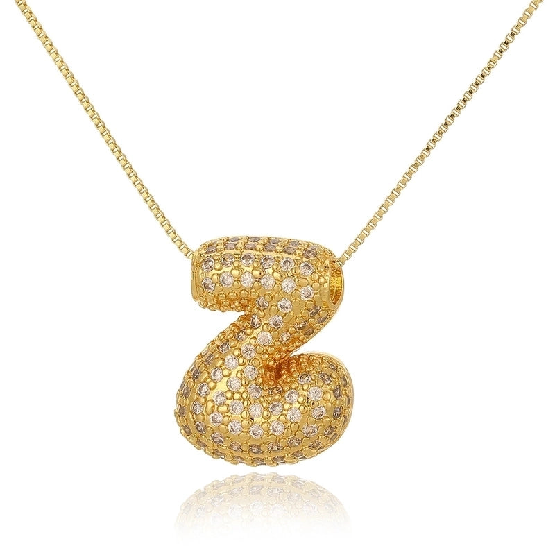 Copper Plating Letter Pendant Necklace