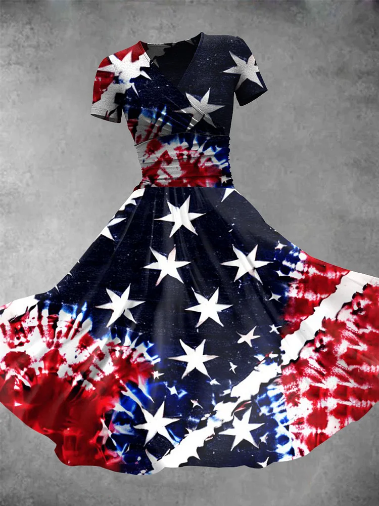 Women's Independence Day Print Maxi Dress