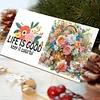 (US Local)6pcs Diamond Painting Greeting Cards DIY Diamond Art Cards Arts Crafts (Bouquet)