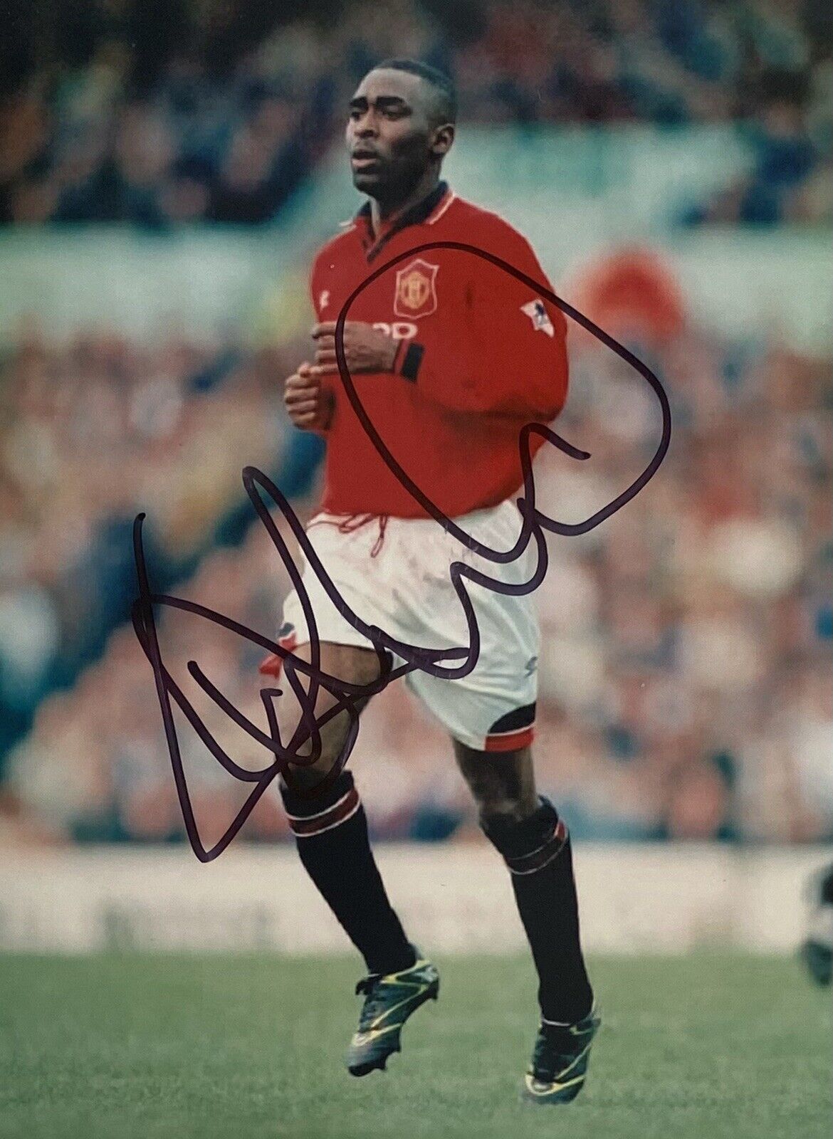 Andy Cole Genuine Hand Signed Manchester United 6X4 Photo Poster painting 2
