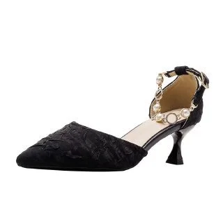 Nigikala Heel High-Heeled High-Heeled Women's Spring And Autumn 2025 New Word With Large-Size Single Shoes With Skirts With Bag Head Sandals