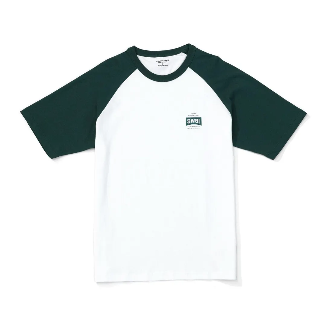 SIMWOOD 2021 Summer New Oversize Contrast Color T-shirts Men Raglan Sleeve Plus Size Loose Tops Brand Clothing SK130584