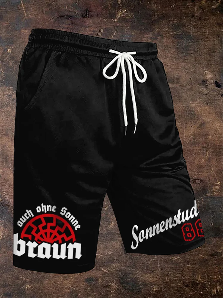 Herren Nummer  Print Shorts
