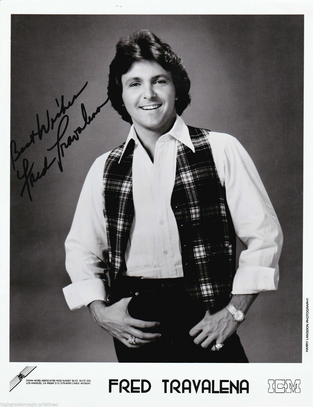 FRED TRAVALENA (DECEASED) AUTOGRAPHED SIGNED 8X10 COMEDIAN & IMPRESSIONIST