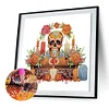 Diamond Painting-DIY Crystal Rhinestone Skeleton Candlestick