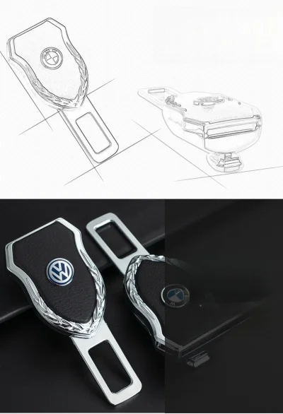 Car Seat Belt Extension Connector Insert Bayonet Lock Pin Seat Belt Extender Plug