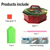 5D DIY Diamond Art Painting Snack Storage Box with Lid Wood Container (Flower)