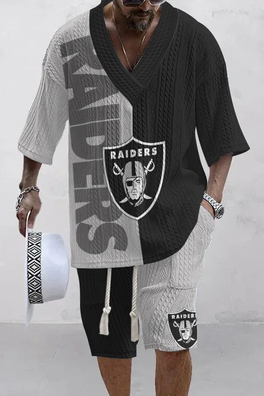 Las Vegas Raiders Limited Edition Top And Shorts Two-Piece Suits