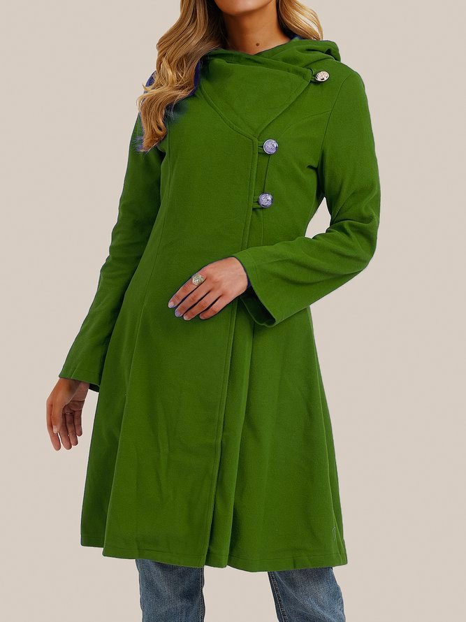 Buttoned Long Sleeve Coats Outerwear