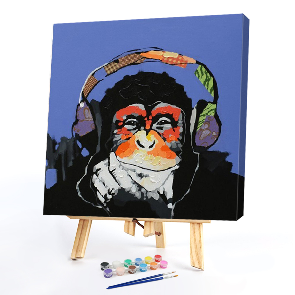 

40*50CM Paint By Numbers-Headphone Monkey, 501 Original