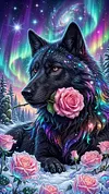 Luxury AB Velvet Diamond Painting Kit - Wolf