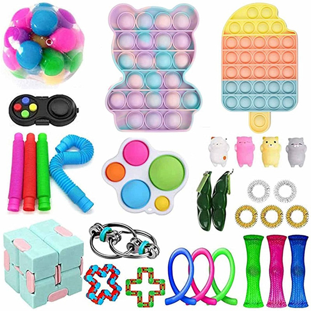 

Silicone Sensory Push Bubble Autism Toy Adults Stress Relief Fidget Set, The, 501 Original