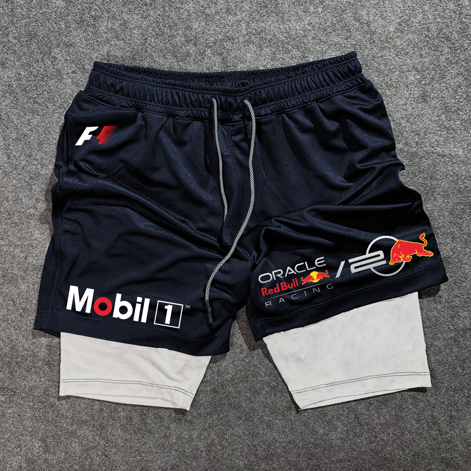 Men's Racing Print Shorts / TECHWEAR CLUB / Techwear