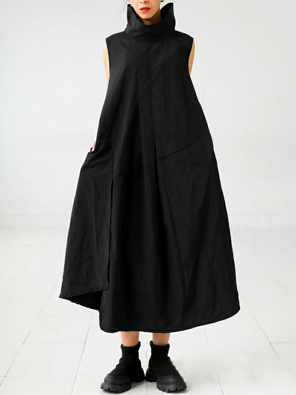 Loose Sleeveless Irregular Midi Dress