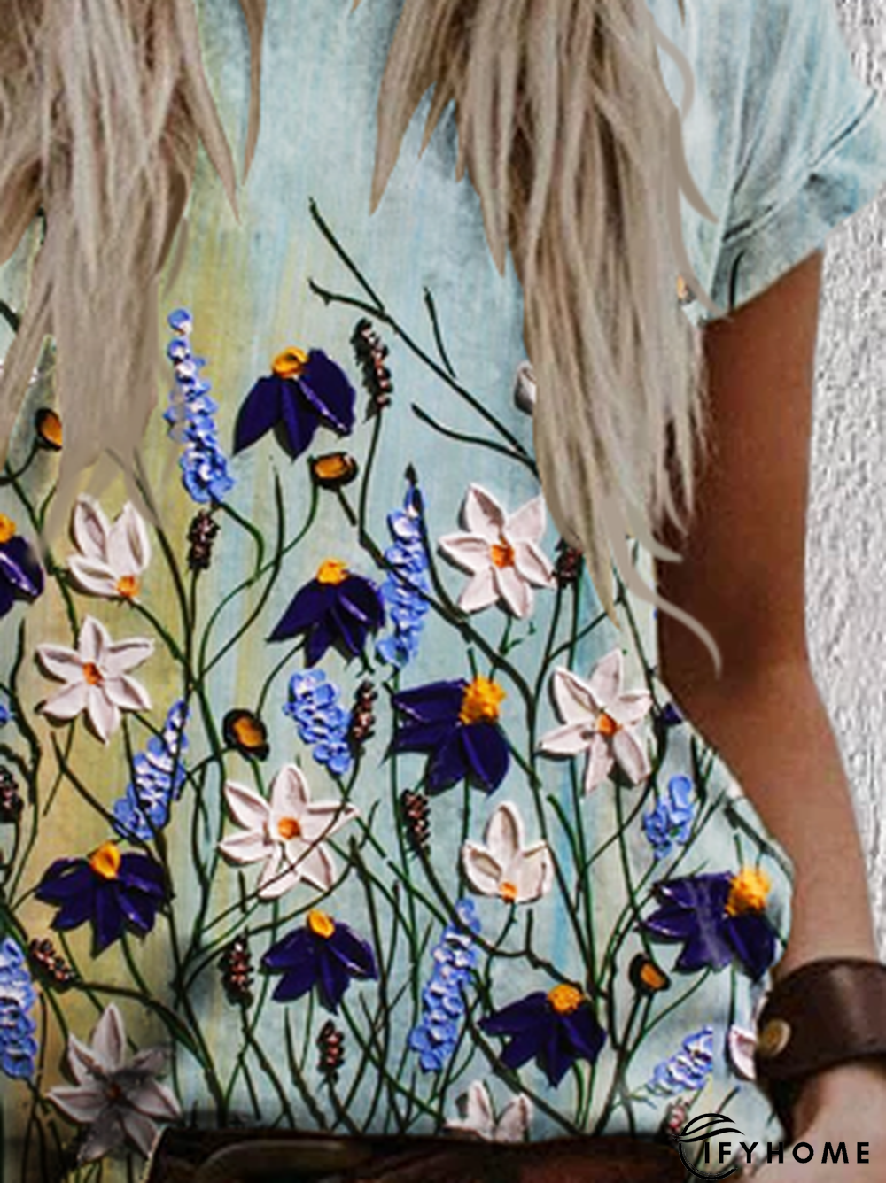 Short Sleeve Vintage Shift Cotton T-shirt | IFYHOME