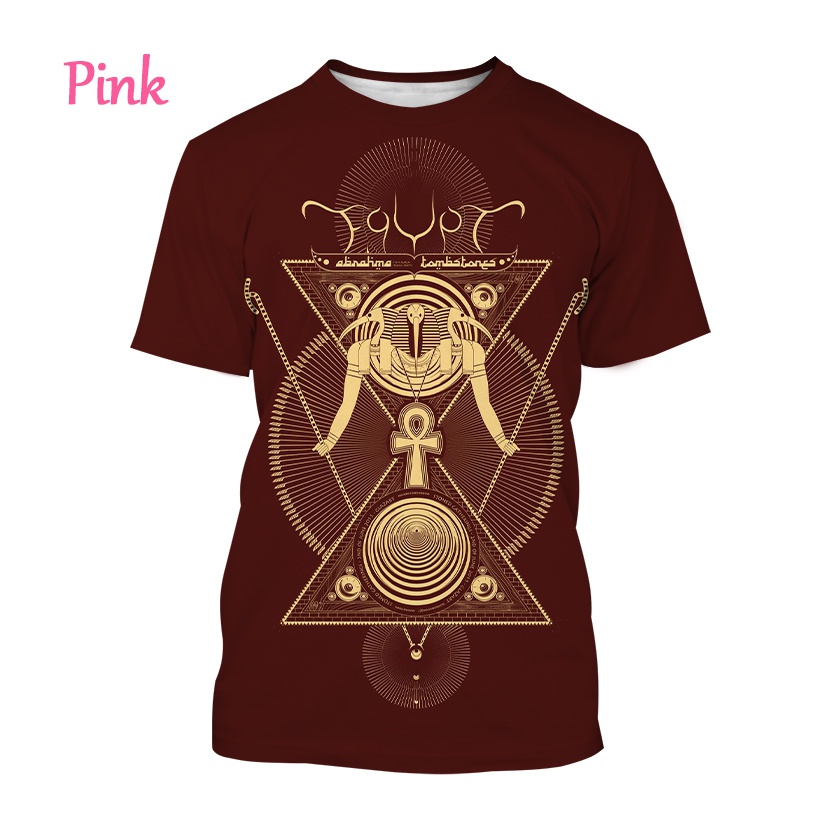 Cotton Tshirt Ancient Egyptian God Eye 3d Horus Printed Short Sleeve Crewneck Men's And Women's Retro Literary Summer Casual Daily T-shirt Top t -shirt Tee