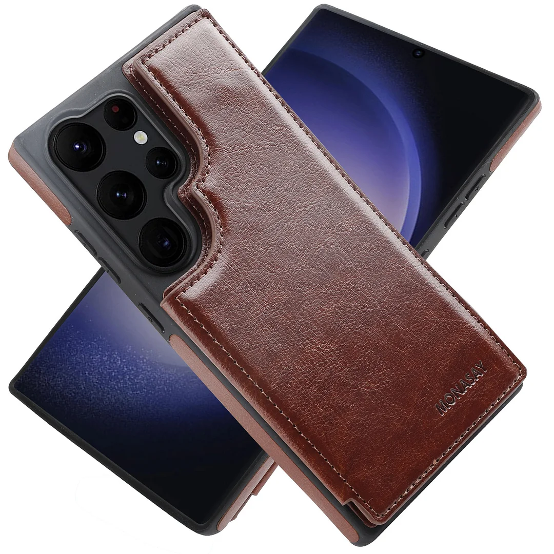 MONASAY Wallet Case for Samsung Galaxy S23 Ultra Flip Folio Leather