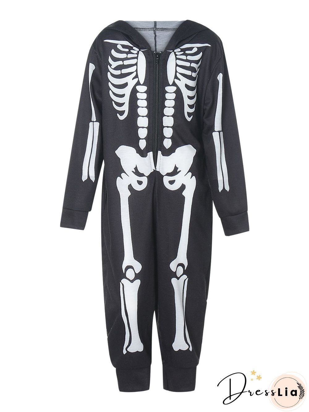 Skull Party Print High Elastic loose h-line regular plus size parents children sets