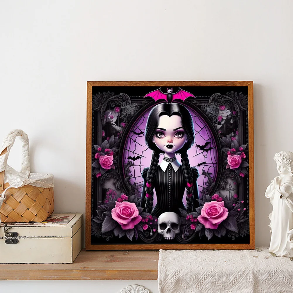 Diamond Painting - Full Round Drill - Halloween Girl(Canvas|40*40cm)