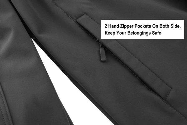 Men's Tactical Jacket Water-Resistant 6 Pockets Softshell Fleece Lining Hiking Winter Jacket