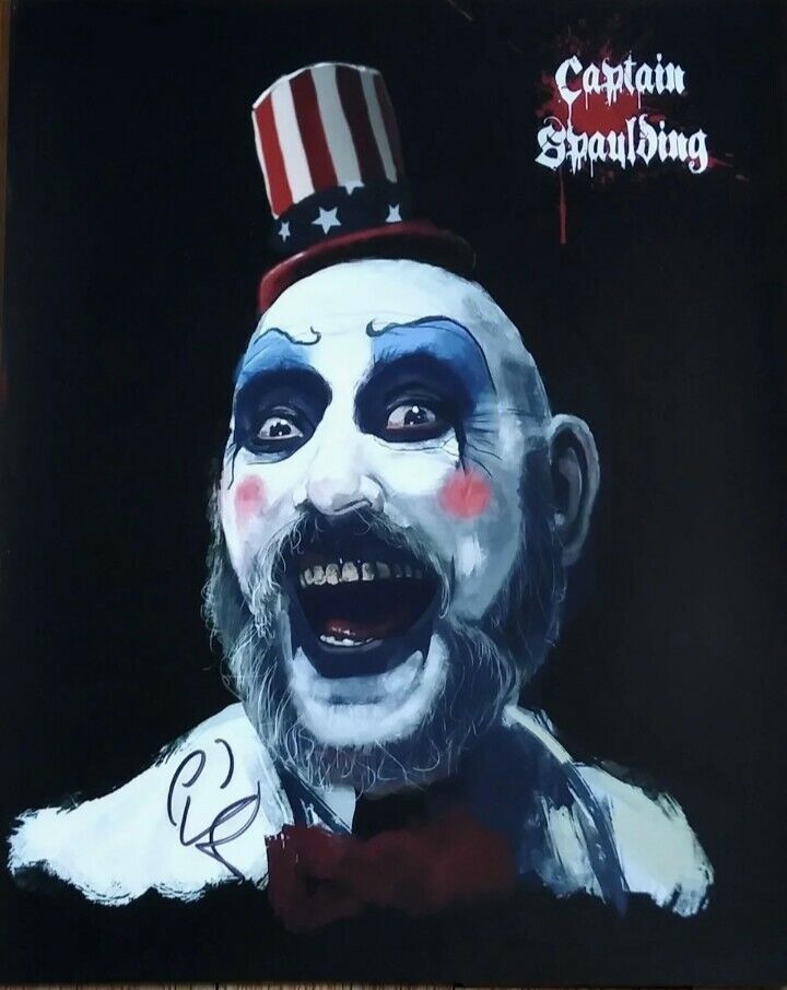 SID HAIG AUTOGRAPHED CAPTAIN SPAULDING 8X10 Photo Poster painting - DEVILS REJECTS HOUSE OF 1000