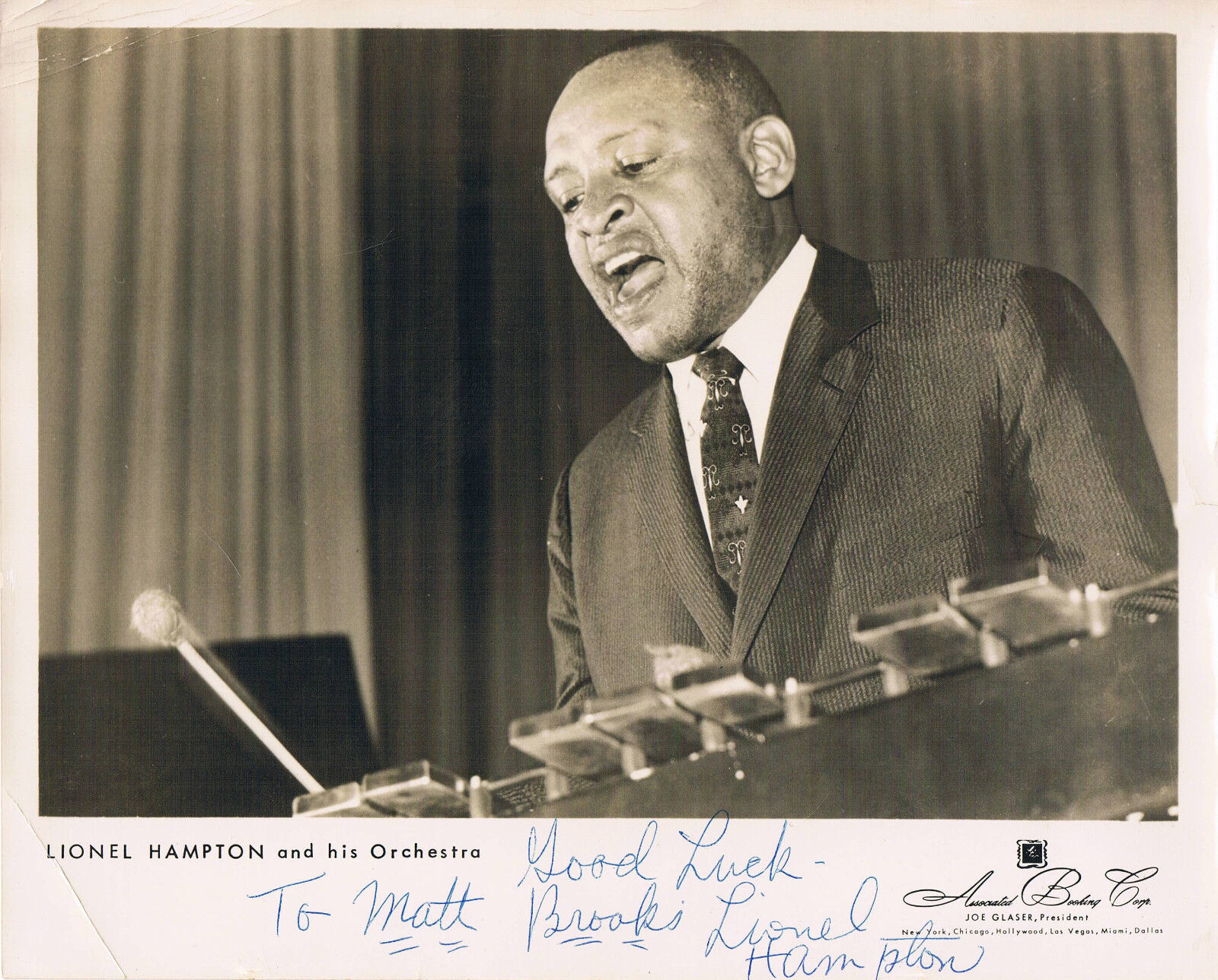 Lionel Hampton 1908-2002 genuine autograph Vintage 1950's signed Photo Poster painting 8x10