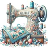 (US Local)Sewing Machine-14CT Counted Cross Stitch Kit(40x40cm)