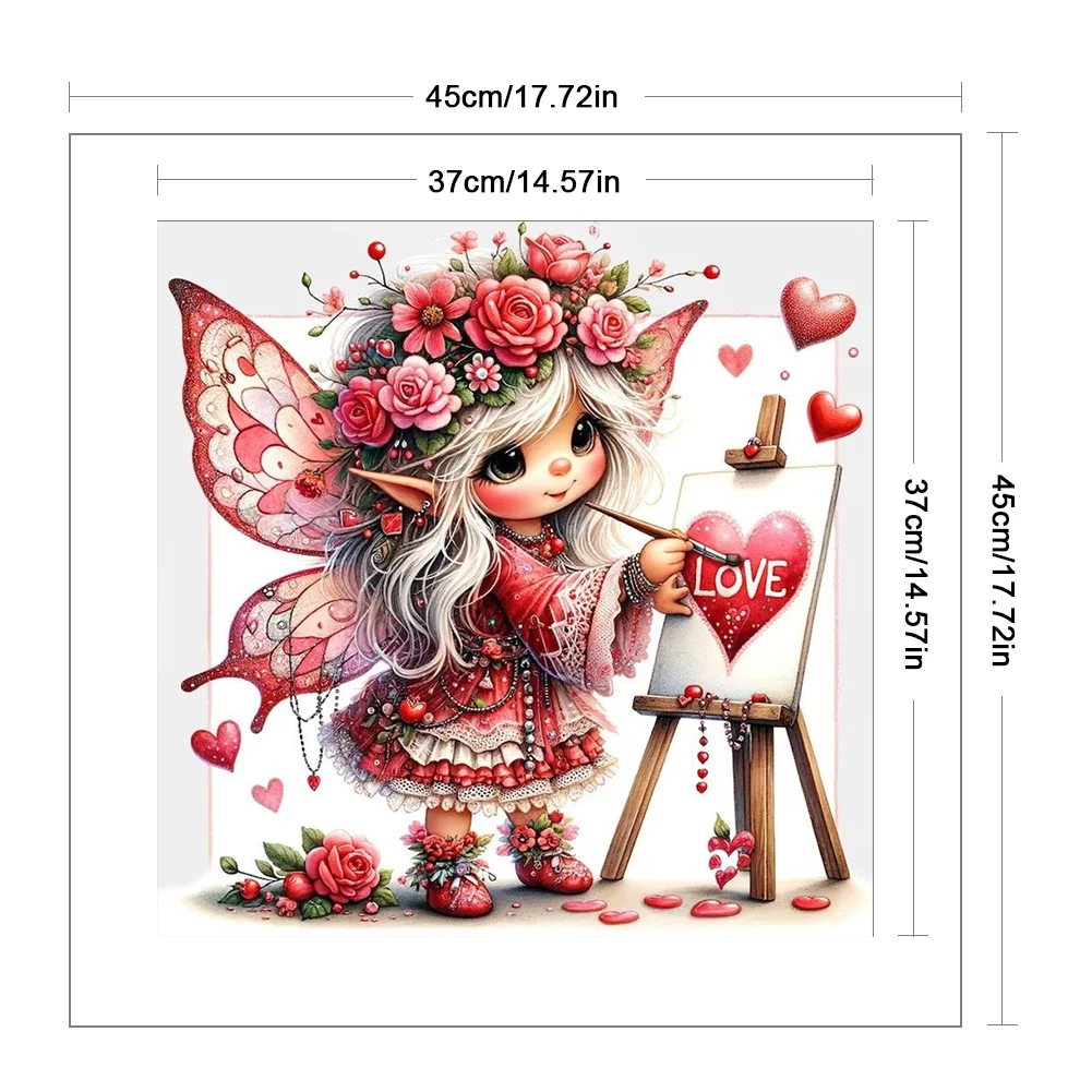 11CT Full Stamped Cross Stitch - Fairy(Canvas|45*45CM)