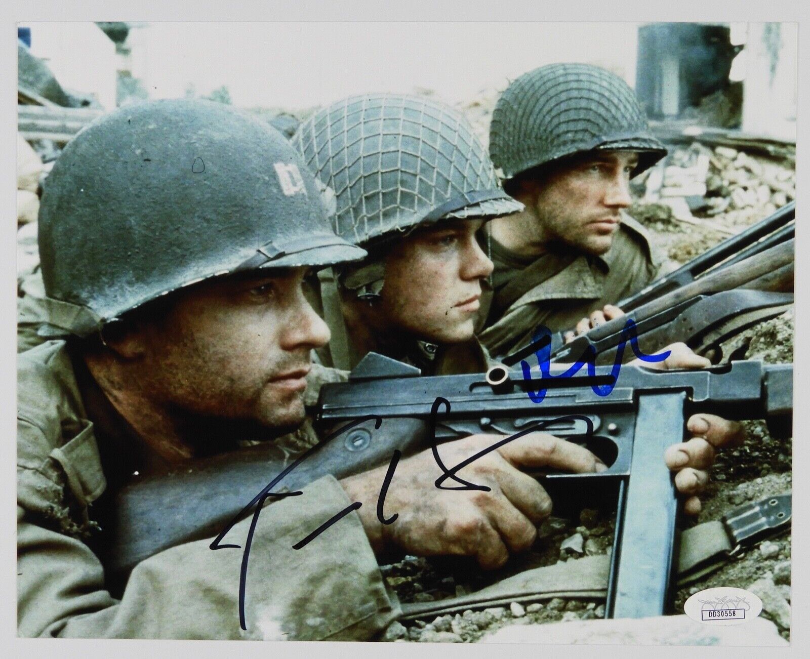 Tom Hanks Matt Damon JSA Saving Private Ryan Autograph Signed Photo Poster painting 8 x 10