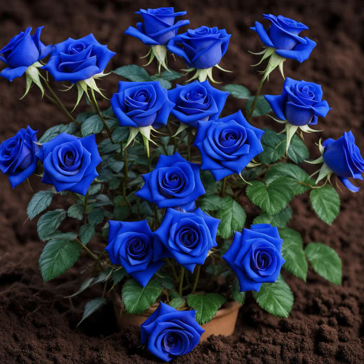 Mesmerizing Elegance: Blue Midnight Rose Seed Assortment - Enchant
