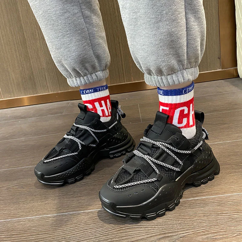 Women Sneakers New Arrival 2021 Spring Summer Colorful Shoes for Woman Breathable Ladies Chunky Sneakers Fashion Dad Shoes