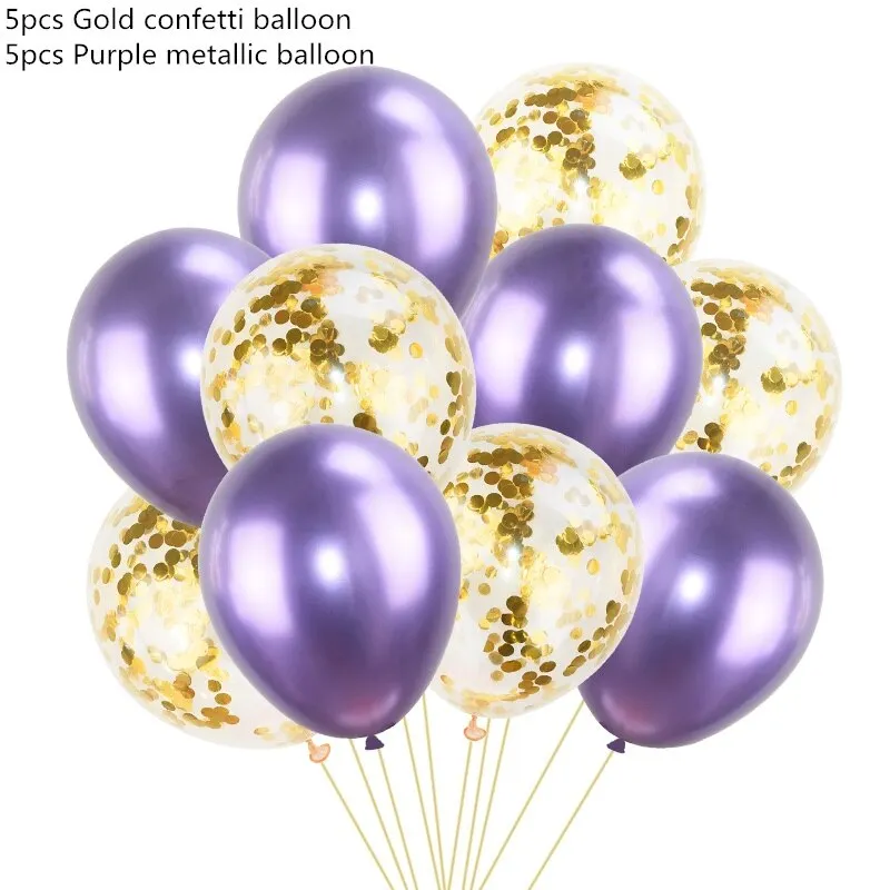 10pcs 12inch Metallic Balloons Metal Latex Balloon Birthday Party Decoration Wedding Balloons gold inflatable helium Balloon