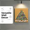 (25x25cm)DIY Pearl Painting Xmas Framed Handmade Pearl Material Art Kit Living Room Decor